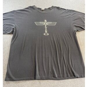 Boeing Graphic T-Shirt Mens XL Charcoal Gray Good Vintage Faded Aviation Tee